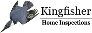 Kingfisher bird flying as part of Kingfisher Home Inspections logo